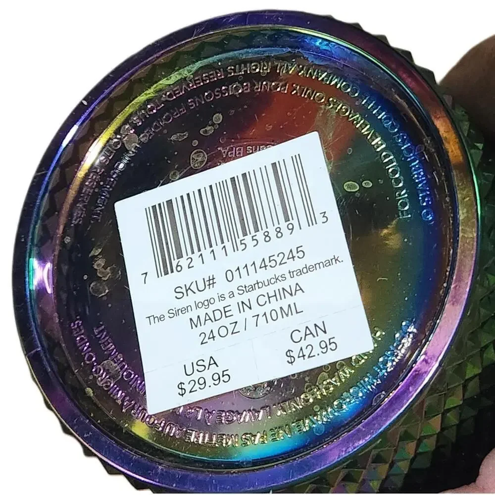 Starbucks Multicolor Iridescent Studded Tumbler 24 oz NWT